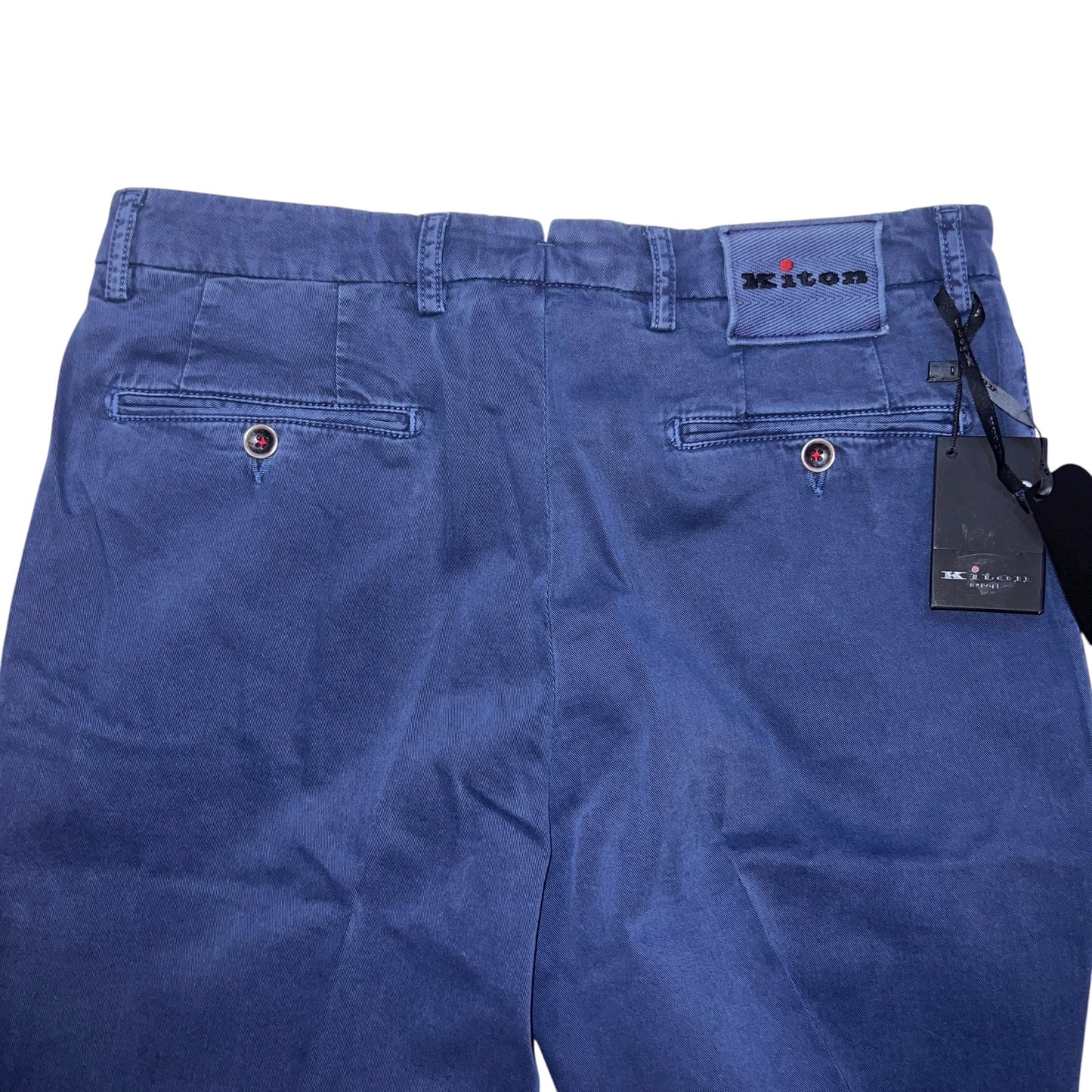23万 新品 Kiton 総手縫い カシミア ウォッシュドブルー パンツ 32