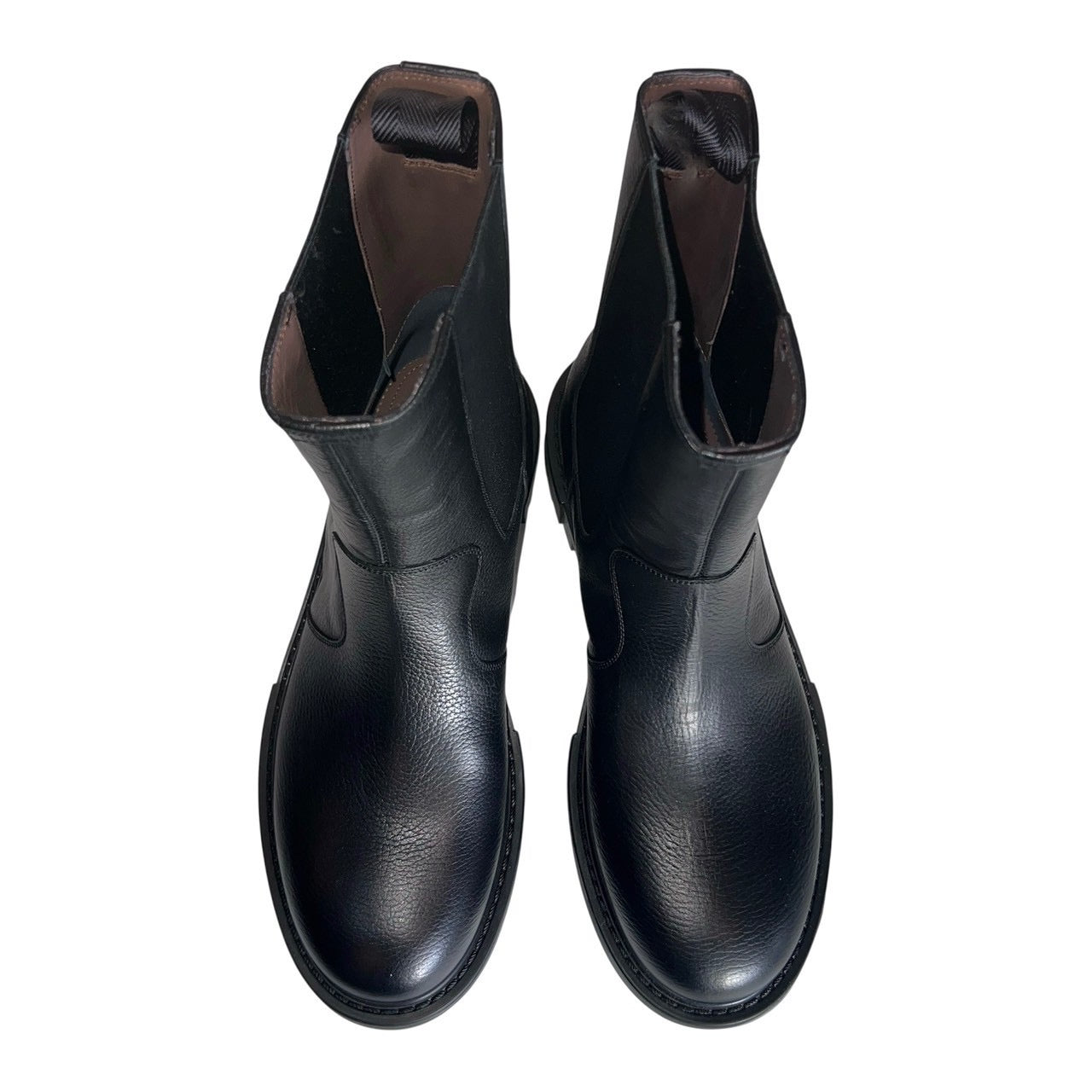 21万 新品 FERRAGAMO カーフレザー エンジニアブーツ 黒 UK8EEE