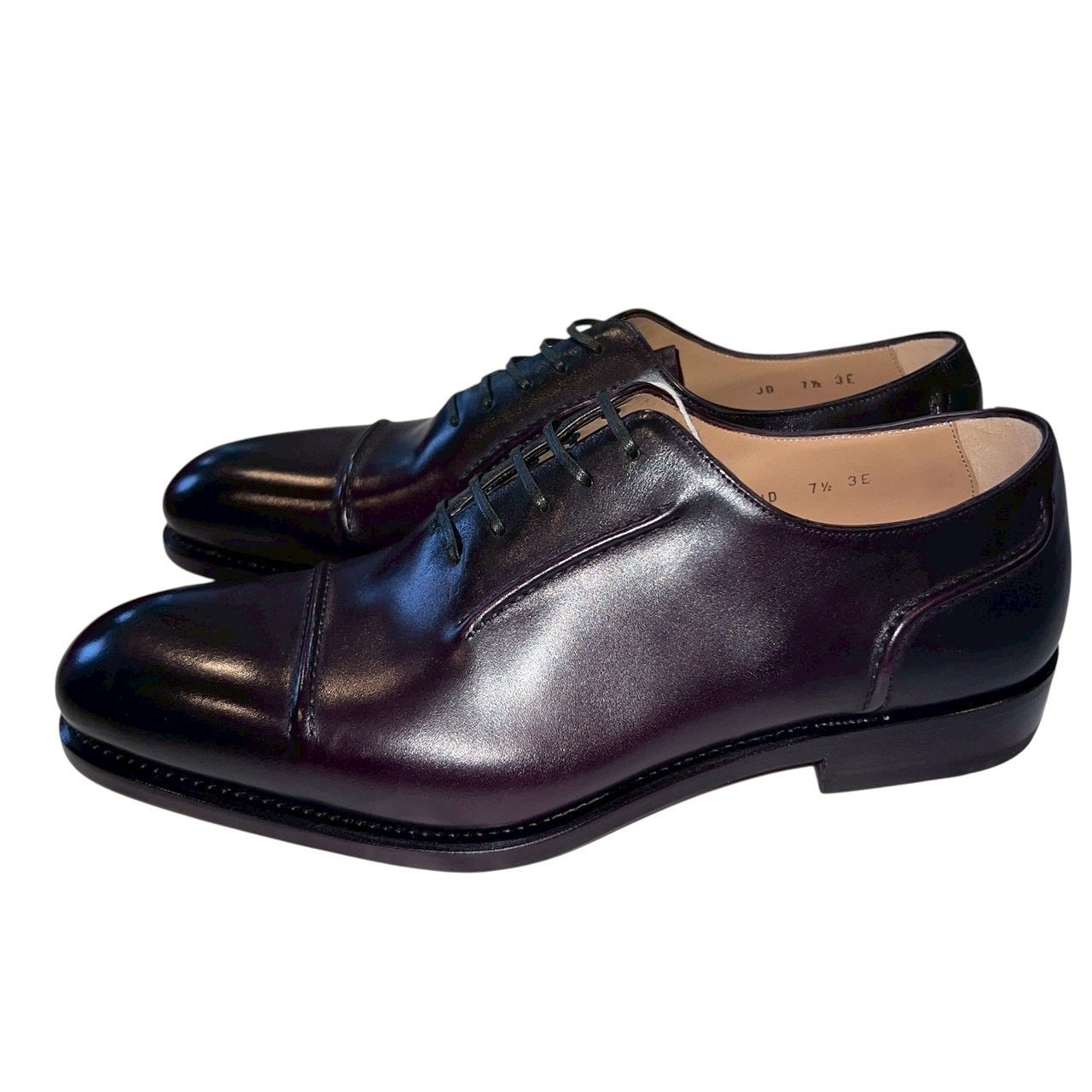 33万 新品 FERRAGAMO (最高峰)TRAMEZZA オックスフォード レザーシューズ 茶 7.5EEE