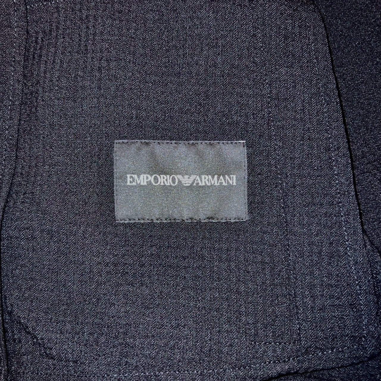 15万 EMPORIO ARMANI ハニカム 短丈 カーデ風 ジャケット 黒
