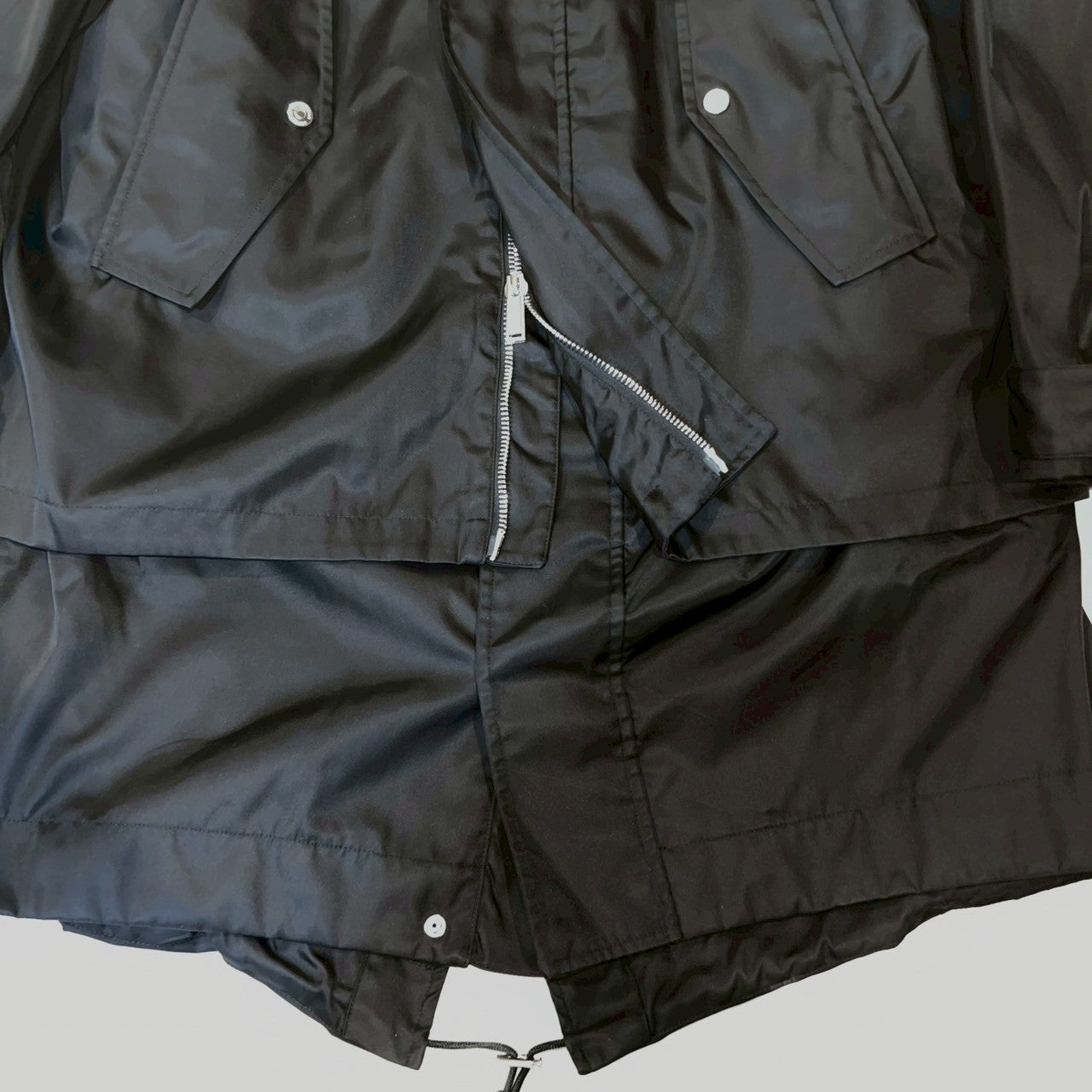 41万 新品 DSQUARED2 ドッキング モッズコート 黒 48