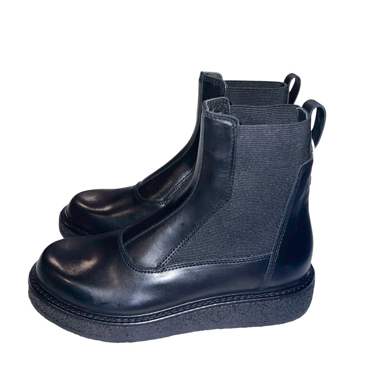 16万 新品 EMPORIO ARMANI カーフレザー サイドゴアブーツ 黒 7