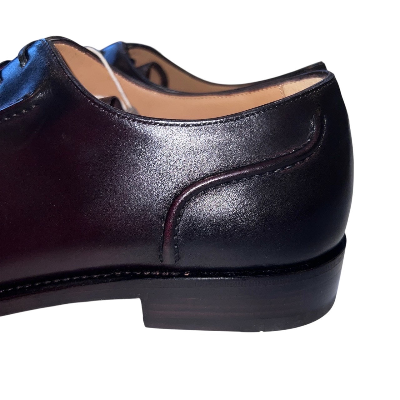 33万 新品 FERRAGAMO (最高峰)TRAMEZZA オックスフォード レザーシューズ 茶 7.5EEE