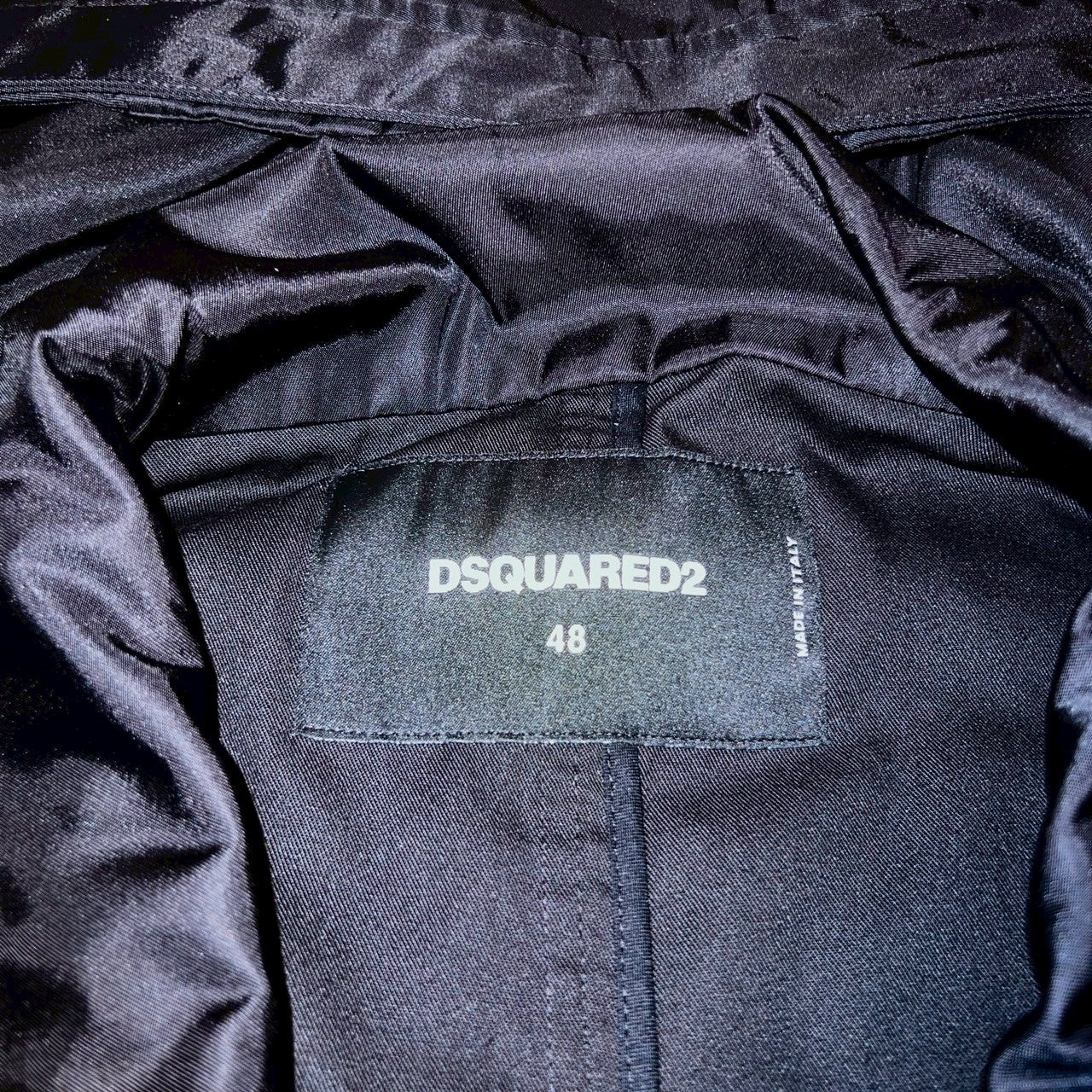 41万 新品 DSQUARED2 ドッキング モッズコート 黒 48