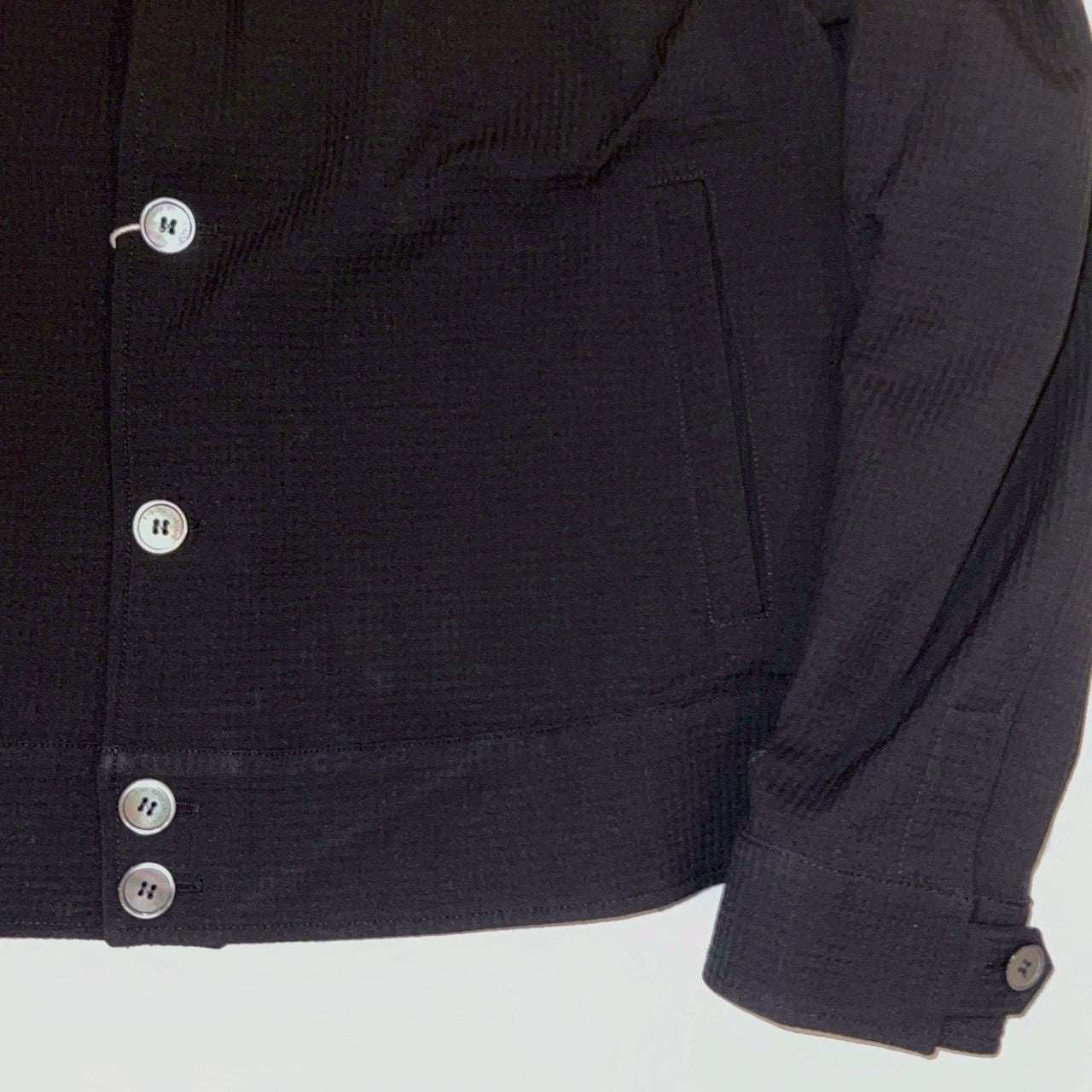 15万 EMPORIO ARMANI ハニカム 短丈 カーデ風 ジャケット 黒