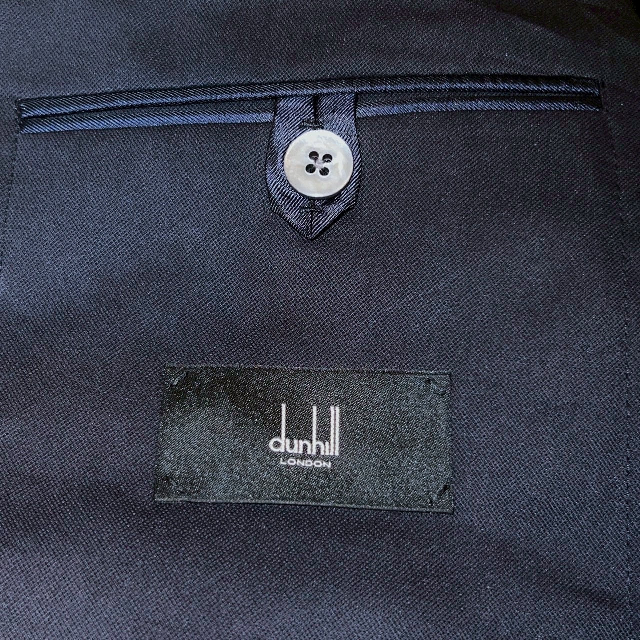 37万 新品 DUNHIL シルク 綿 ハーフダブル ジャケット 濃紺 46