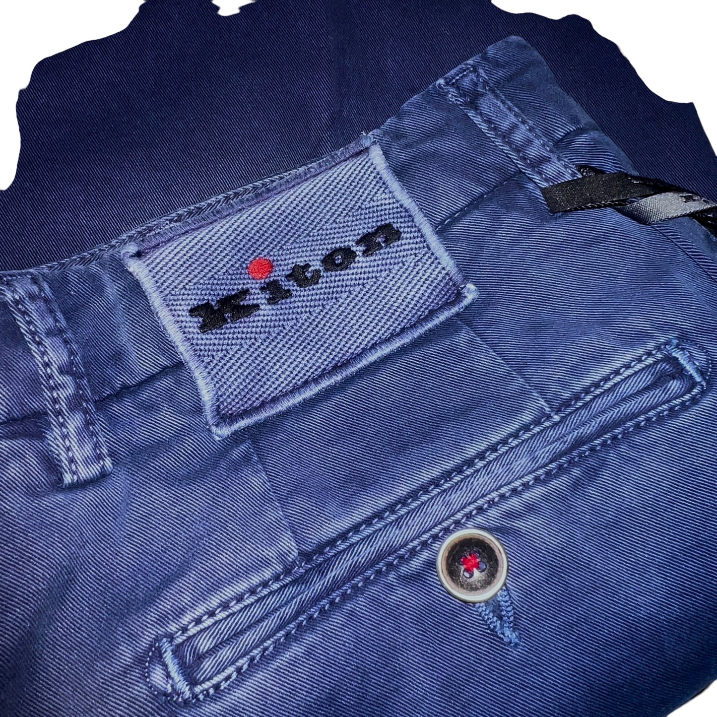 23万 新品 Kiton 総手縫い カシミア ウォッシュドブルー パンツ 32