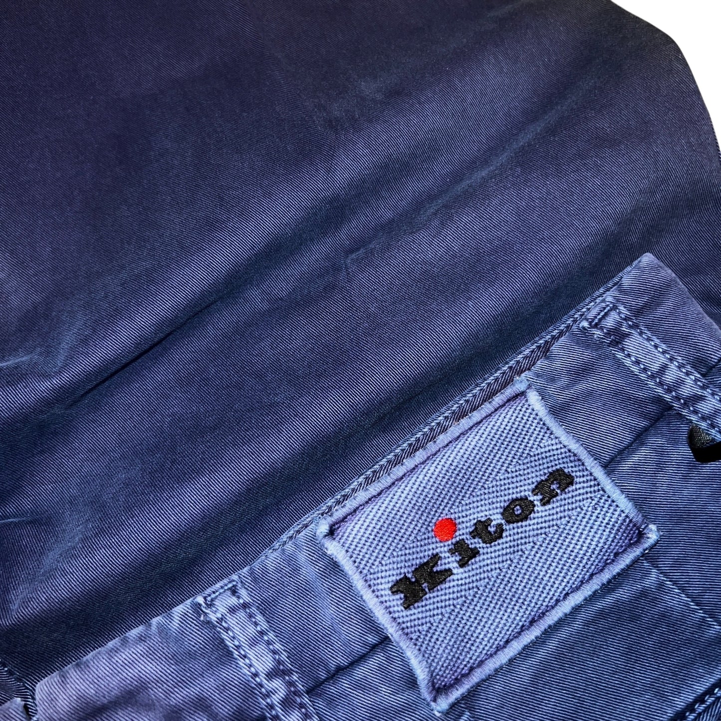 23万 新品 Kiton 総手縫い カシミア ウォッシュドブルー パンツ 32