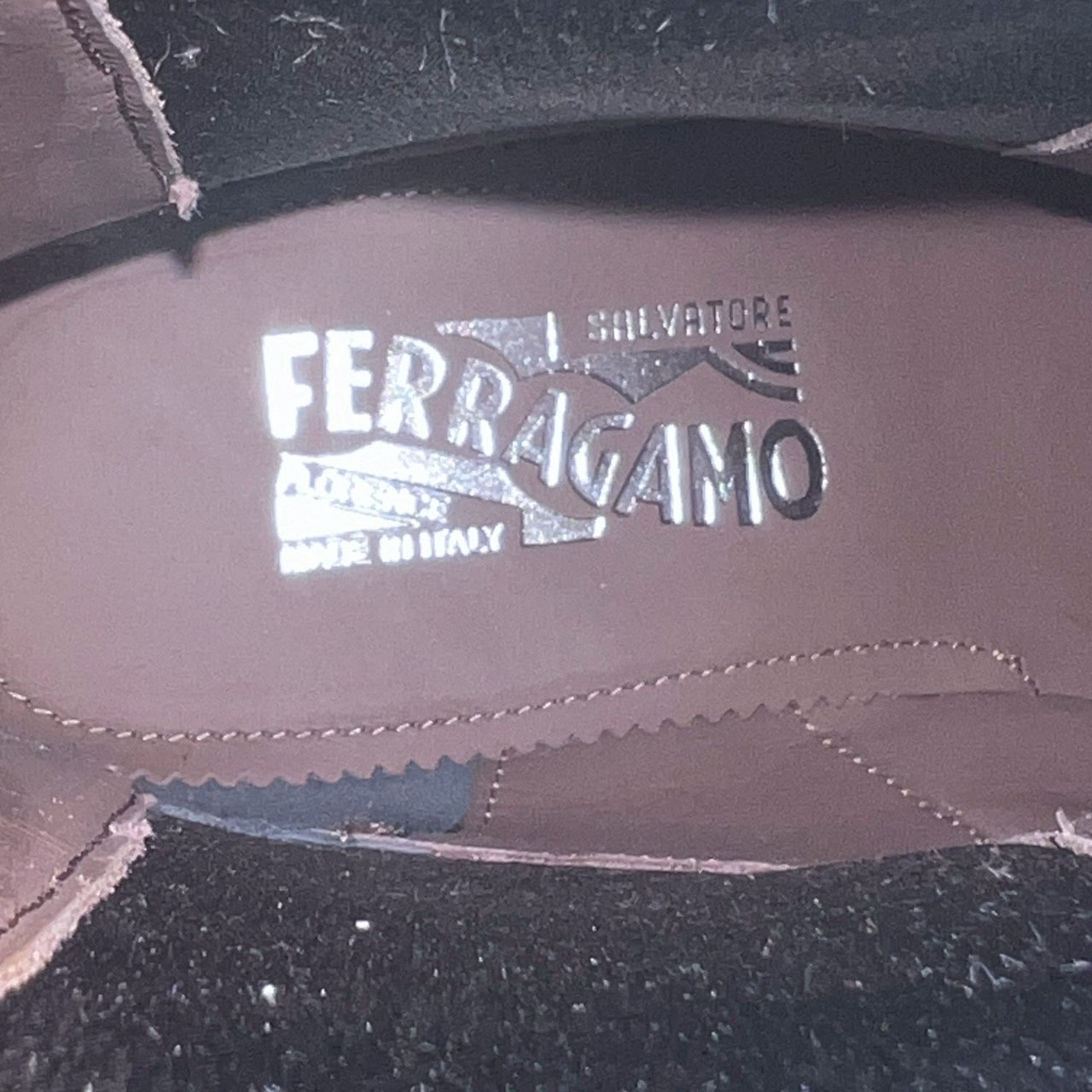 21万 新品 FERRAGAMO カーフレザー エンジニアブーツ 黒 UK8EEE