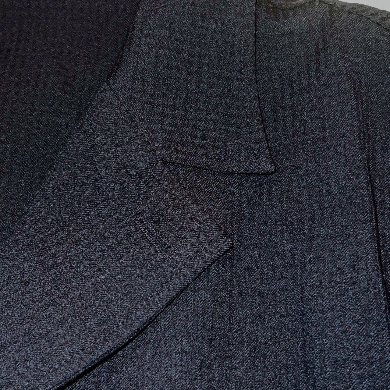 15万 EMPORIO ARMANI ハニカム 短丈 カーデ風 ジャケット 黒