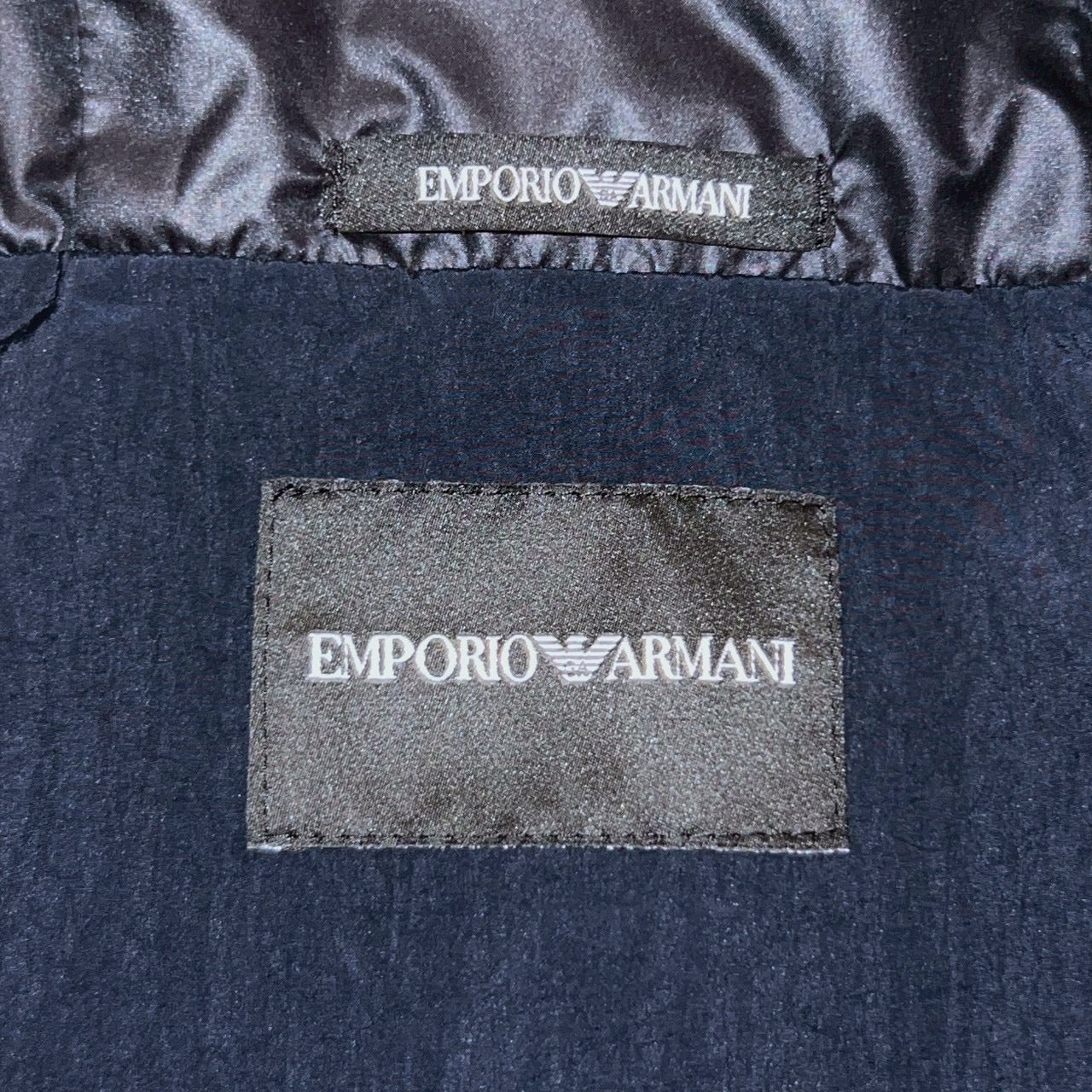 21万 新品 E.ARMANI バージンウール100% 異素材 ウインドブルゾン