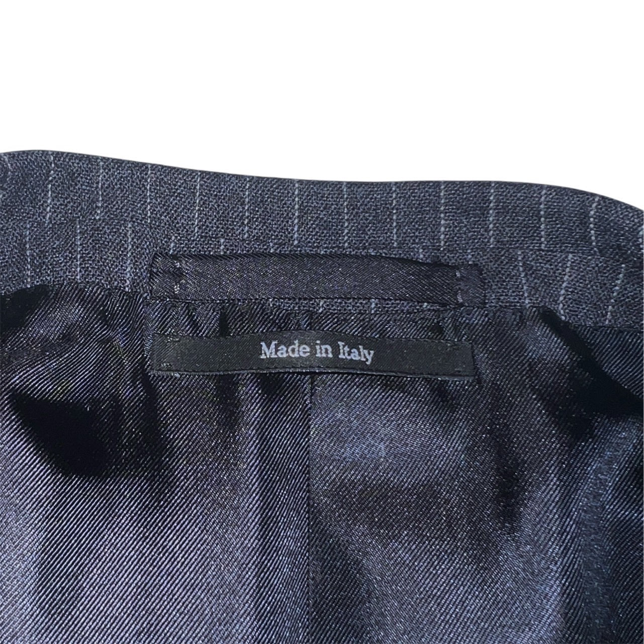 40万 2日限定 DUNHIL ウール ピンストライプ ジャケット グレー/白