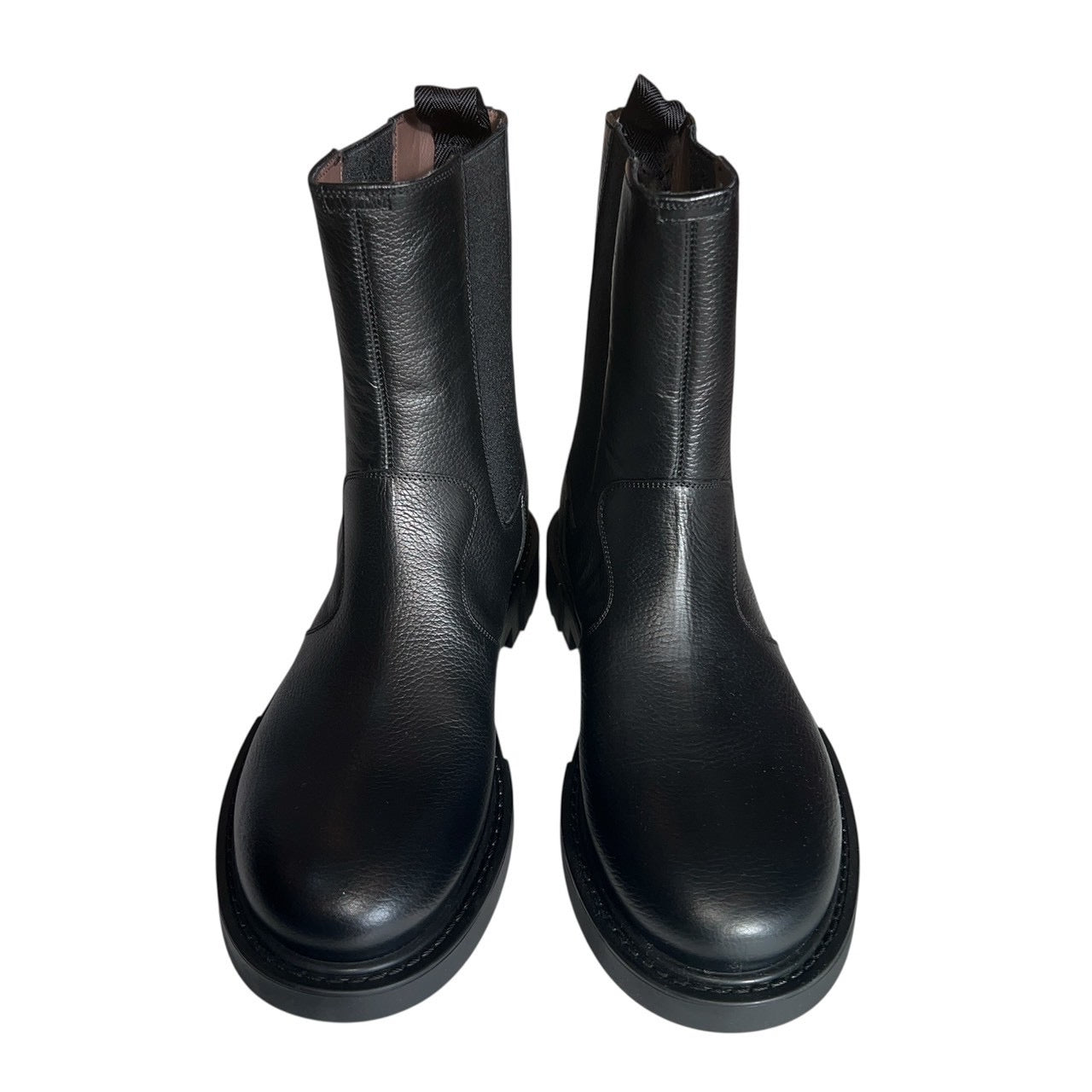 21万 新品 FERRAGAMO カーフレザー エンジニアブーツ 黒 UK8EEE