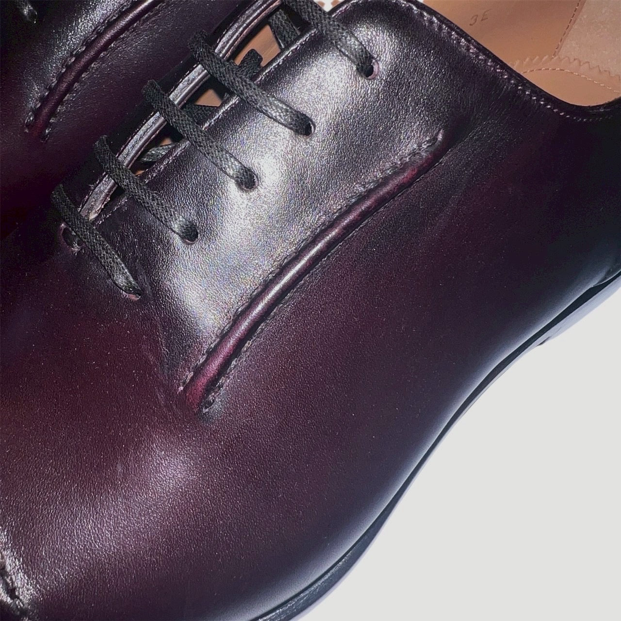 33万 新品 FERRAGAMO (最高峰)TRAMEZZA オックスフォード レザーシューズ 茶 7.5EEE