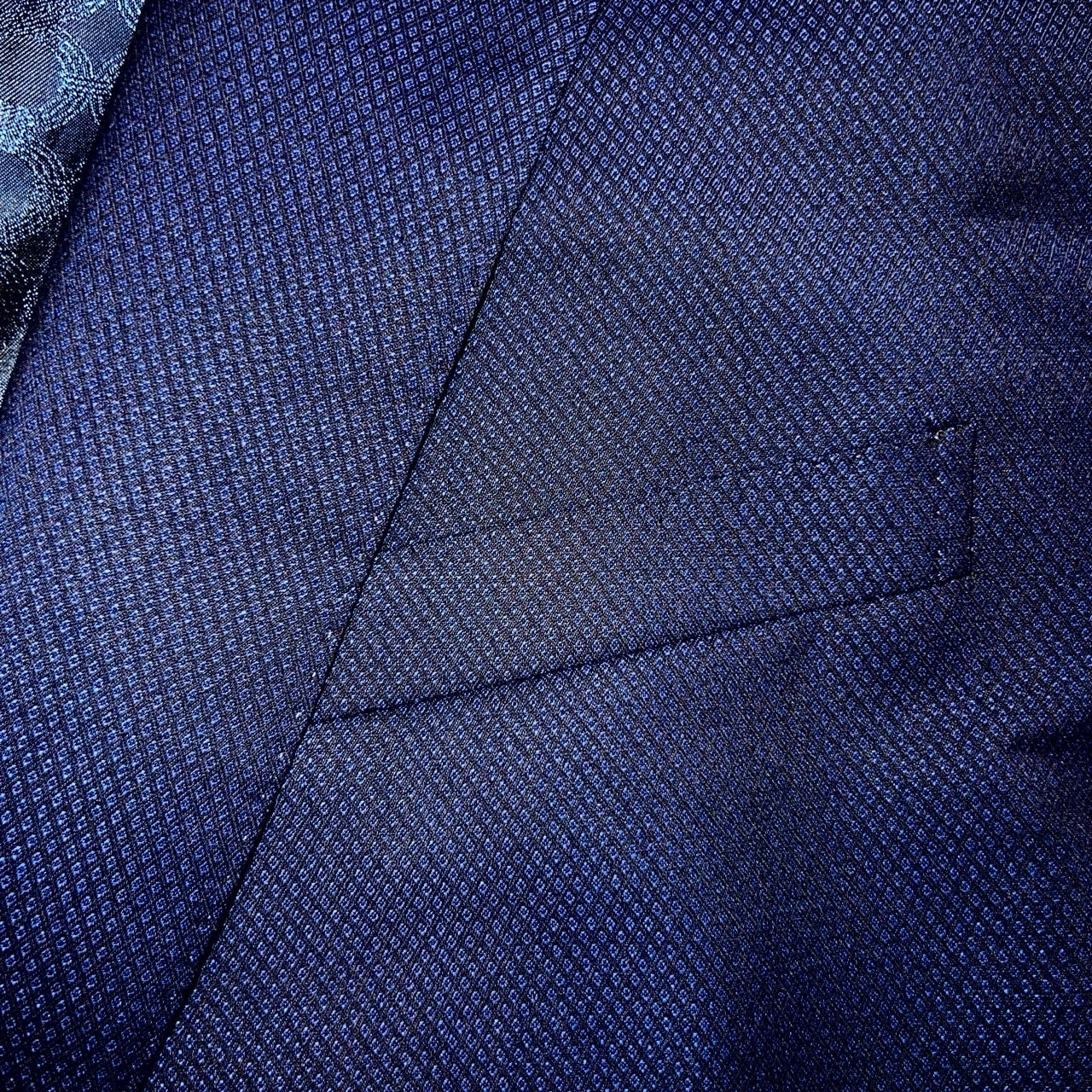 80万 一日限定出品 CORNELIANI ITALY 3Pスーツ ダイヤ織り 青 56