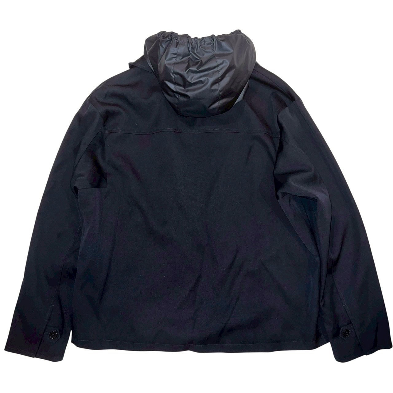 21万 新品 E.ARMANI バージンウール100% 異素材 ウインドブルゾン