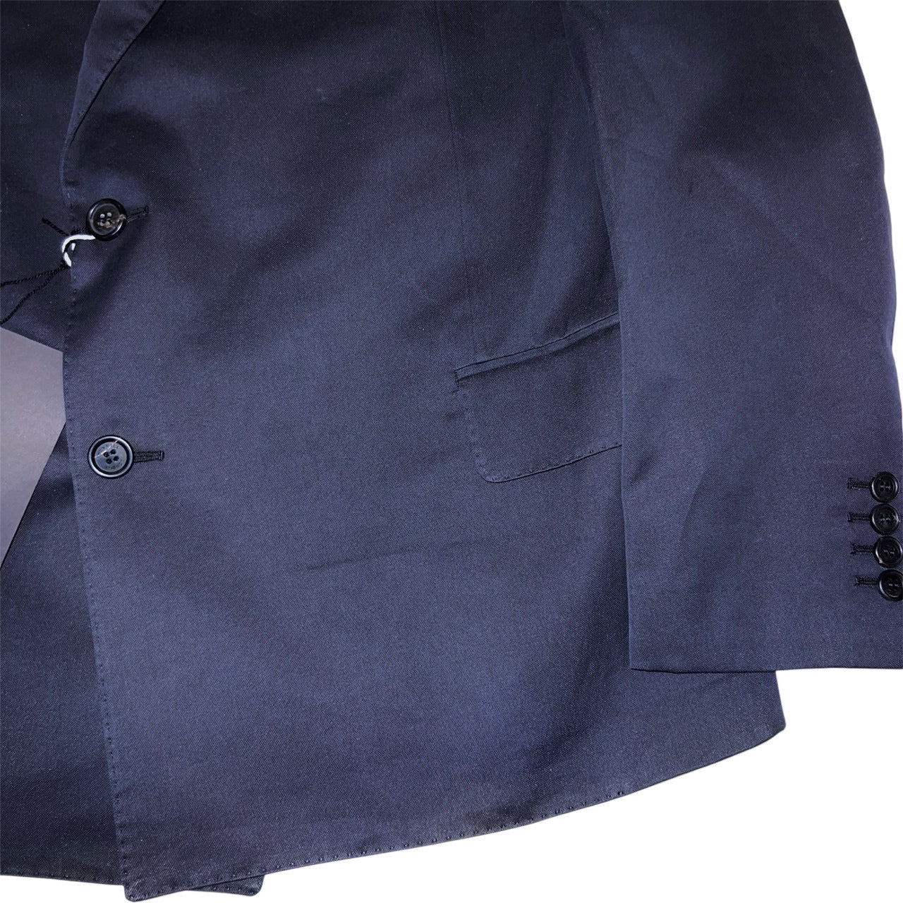 37万 新品 DUNHIL シルク 綿 ハーフダブル ジャケット 濃紺 46