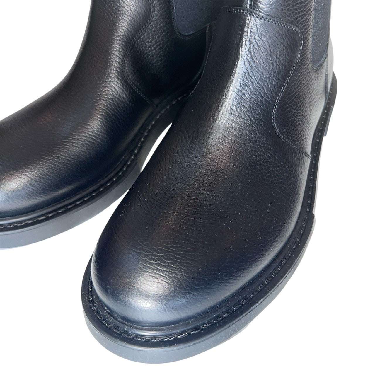 21万 新品 FERRAGAMO カーフレザー エンジニアブーツ 黒 UK8EEE