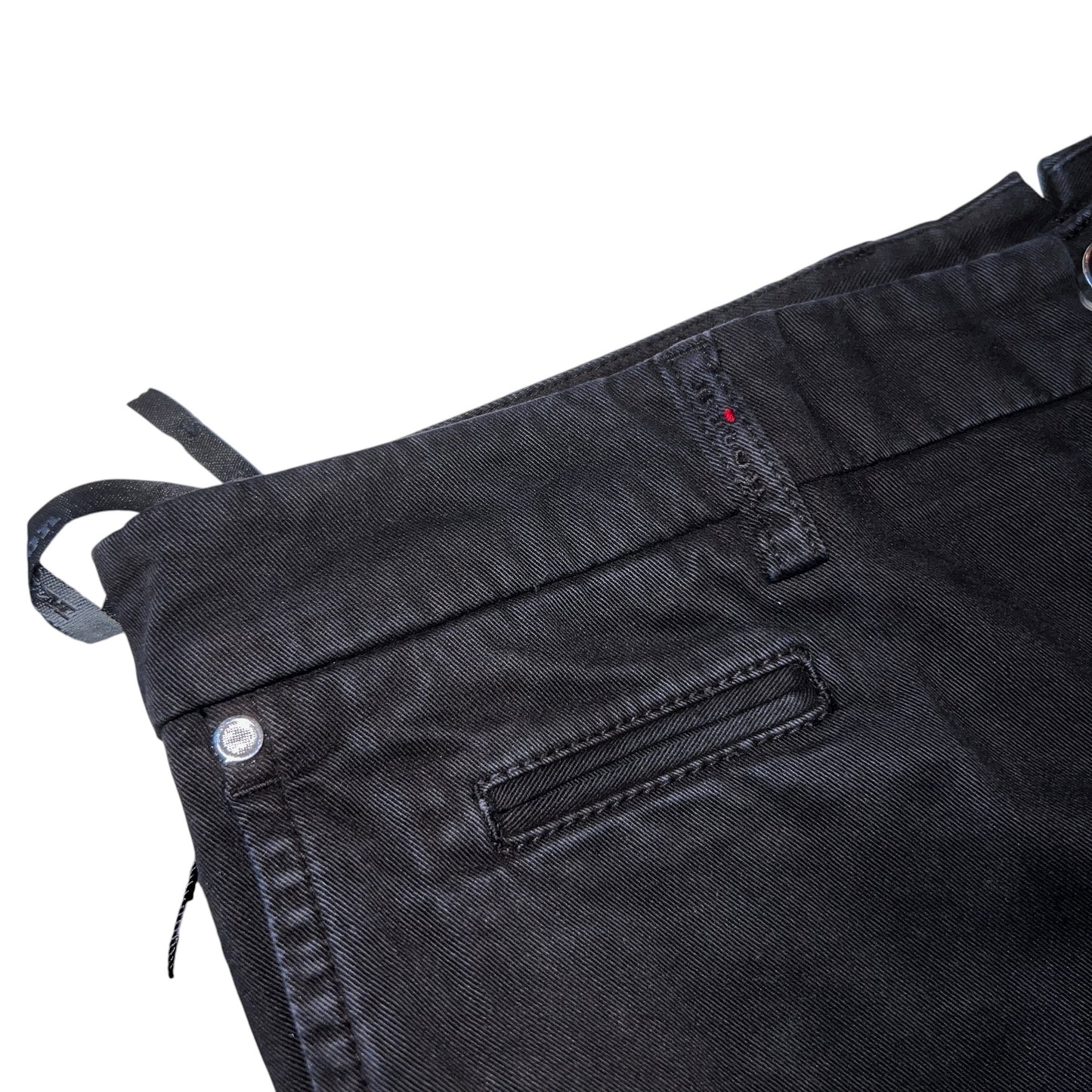 23万 新品 Kiton 総手縫い カシミア混 ウォッシュドブラック パンツ 32