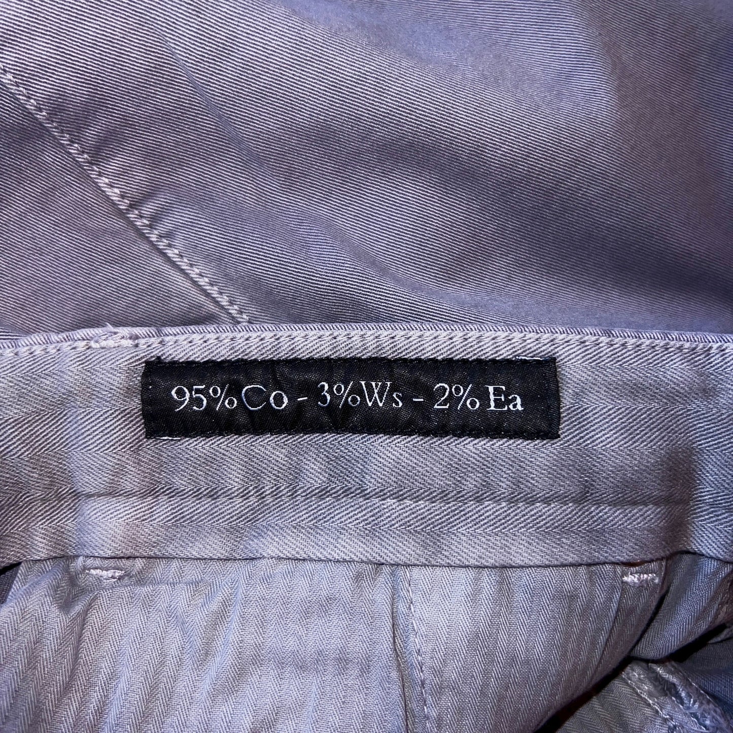 23万 新品 Kiton 総手縫い 妙味 アッシュド紫グレー チノパンツ 32