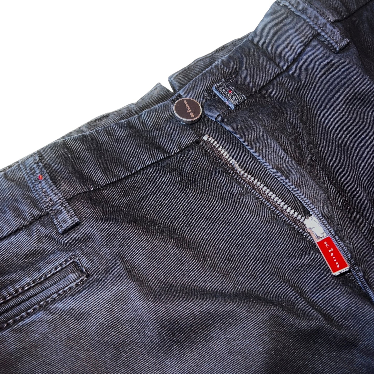 23万 新品 Kiton 総手縫い カシミア混 ウォッシュドブラック パンツ 32