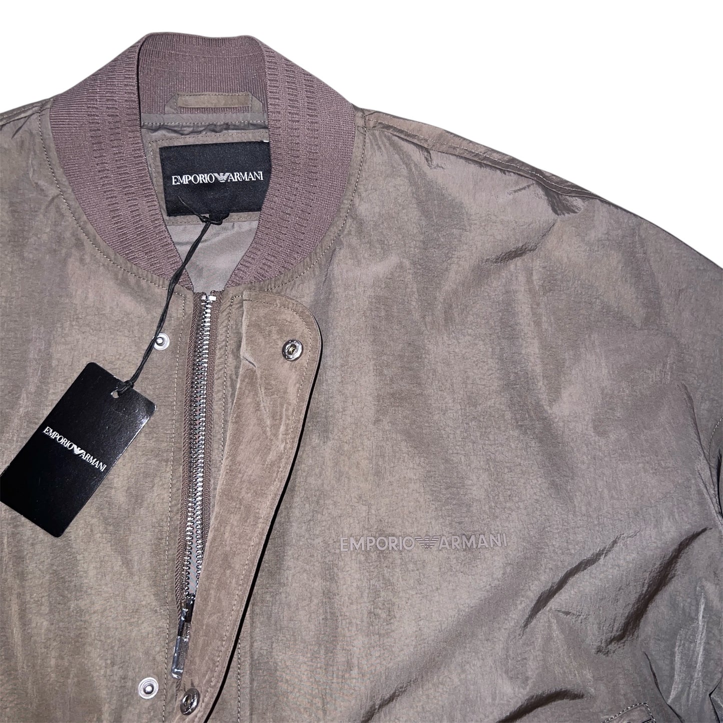 $1350 EMPORIO ARMANI All-weather blouson Khaki 52
