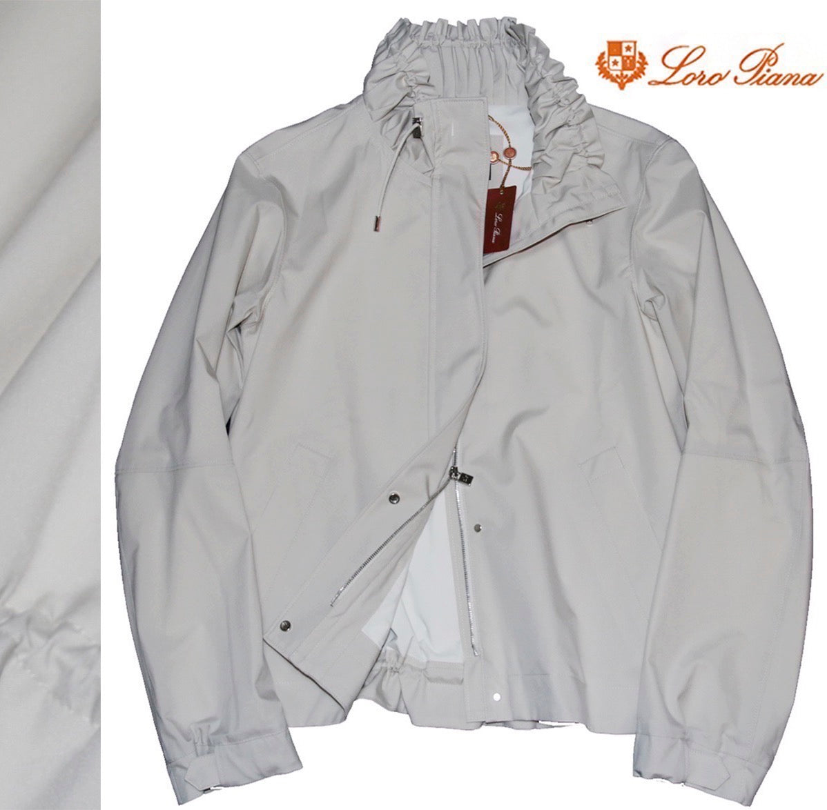 39万◆Loro Piana◆GREEN STORM SYSTEM◇ナイロン ブルゾン◇オフホワイト 38