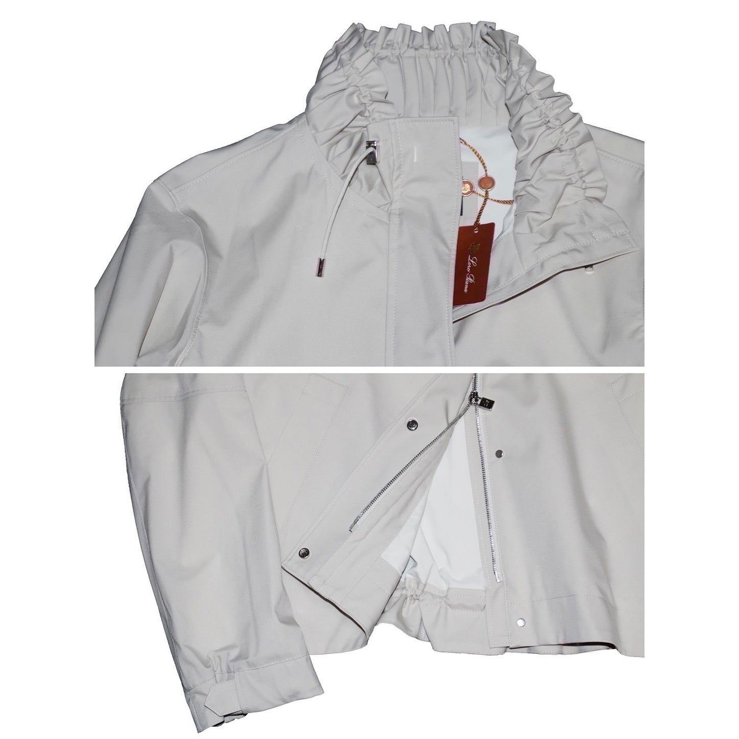 39万◆Loro Piana◆GREEN STORM SYSTEM◇ナイロン ブルゾン◇オフホワイト 38