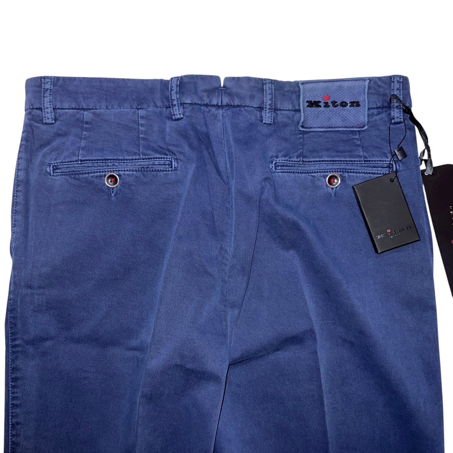 28万 新品 Kiton 総手縫い カシミア 暗ブルー スラックス パンツ 32