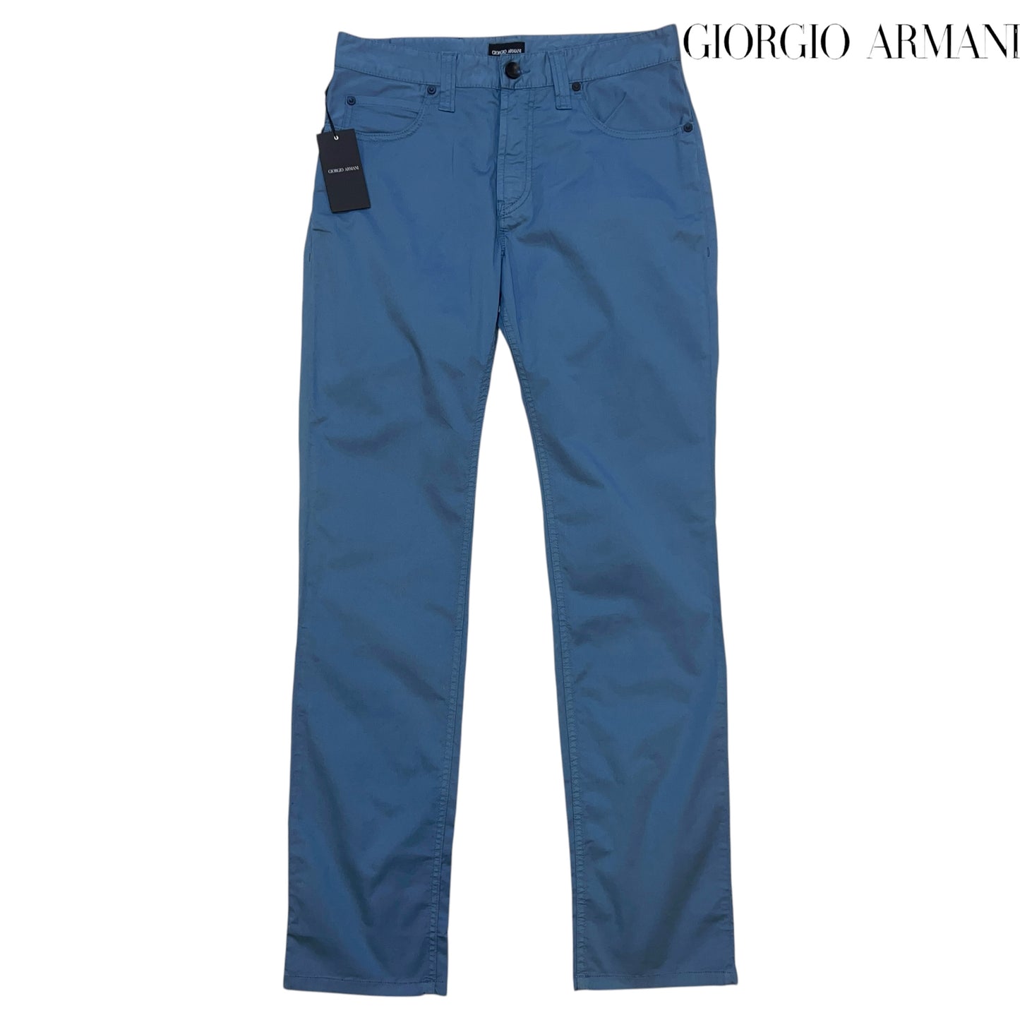 RRP$1150［new］ GIORGIO ARMANI Ash emerald green Cotton 5pockets pants 29