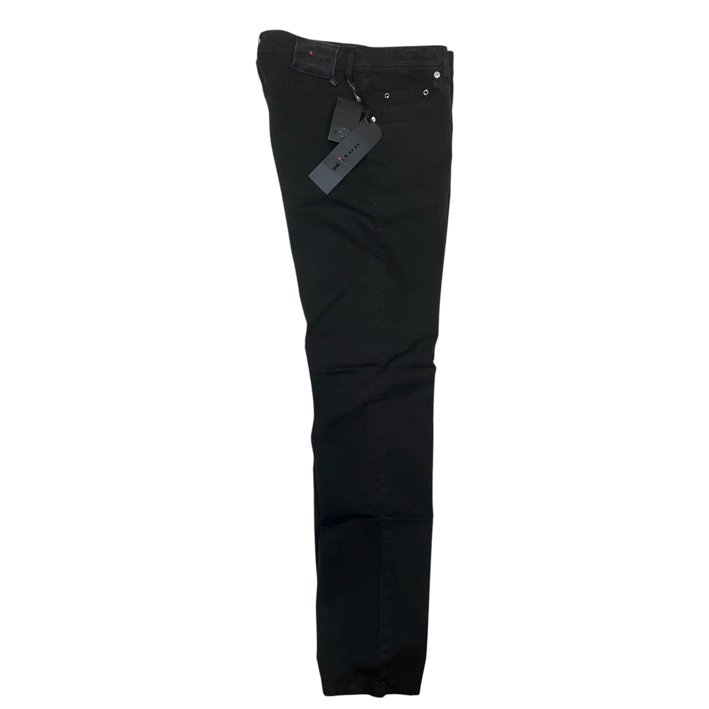 19万 新品 Kiton 総手縫い ワンウォッシュ ブラック パンツ 32