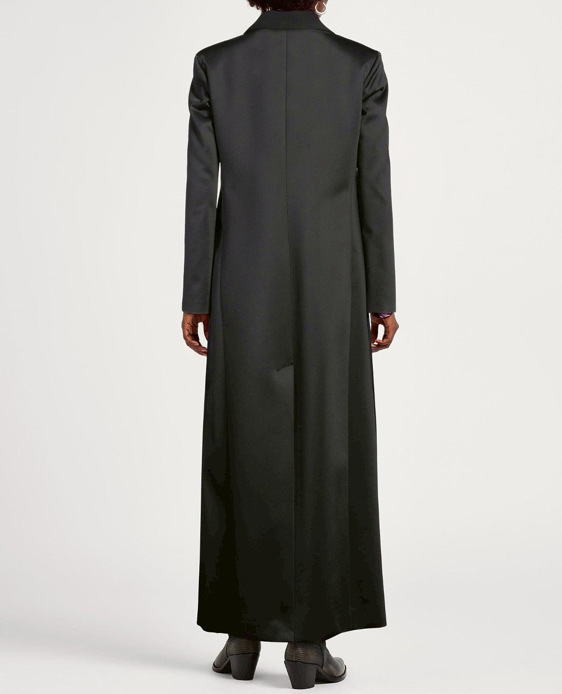 19万 新品 DIESEL 超ロングコート ミニマル 黒 バージンウール 42