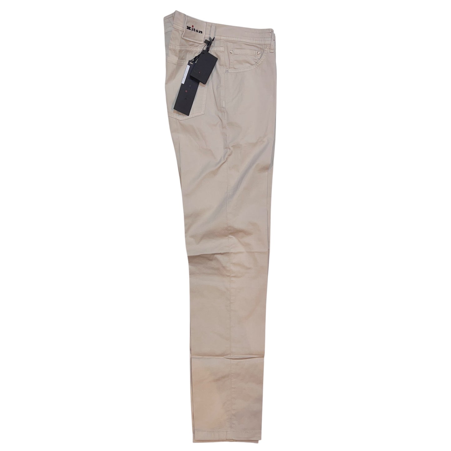 19万 新品 Kiton 総手縫い ウォッシュド グレージュ パンツ 32