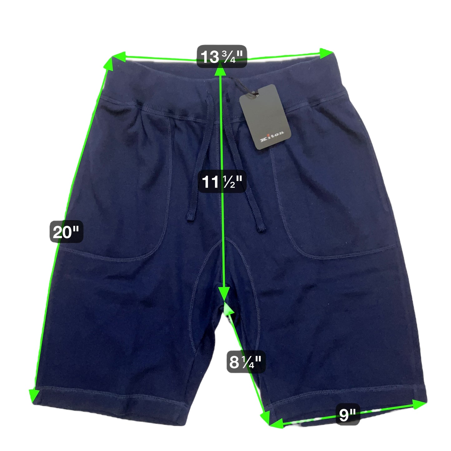 RRP$950 [new] Kiton Cotton100% knit Shorts Dark blue XS