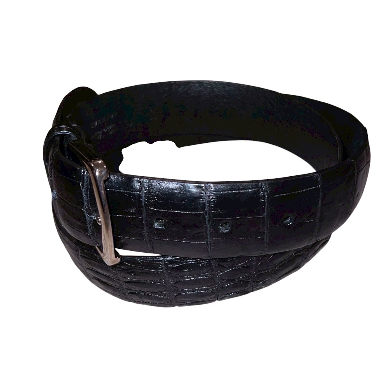 RRP$2700 [new] 42万 【7日間限定】 Loro Piana Crocodile Leather Belt Black 90