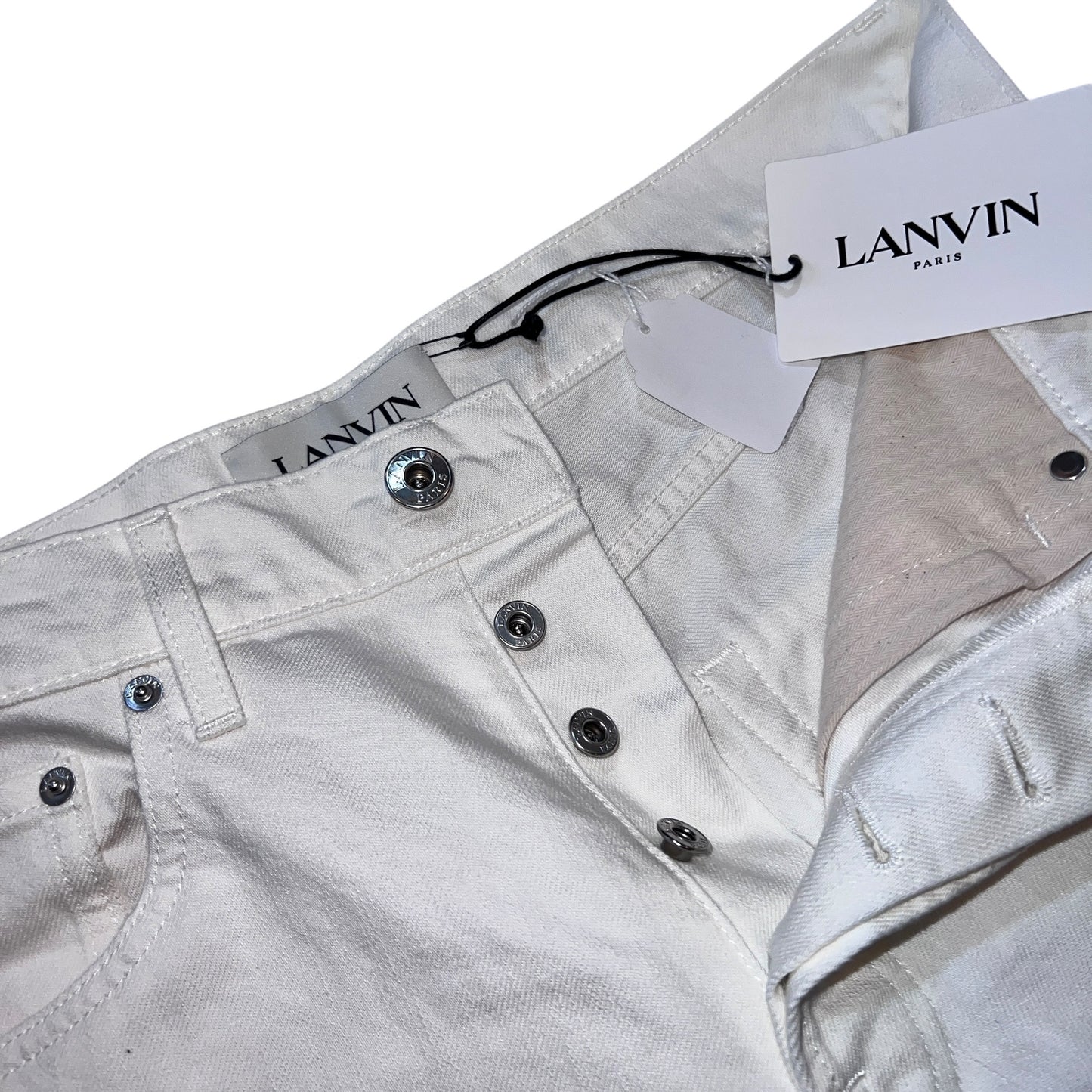 RRP$1050[new] 15万【7日間限定】LANVIN Paris Wide Denim Pants  White 32