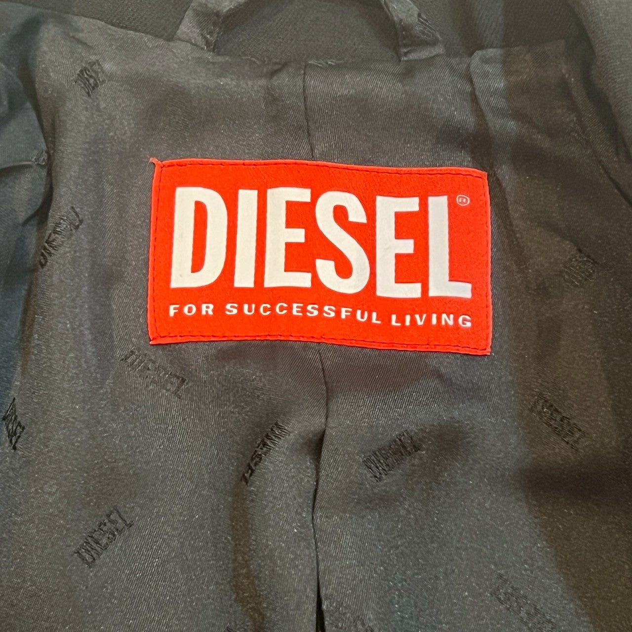 19万 新品 DIESEL 超ロングコート ミニマル 黒 バージンウール 42