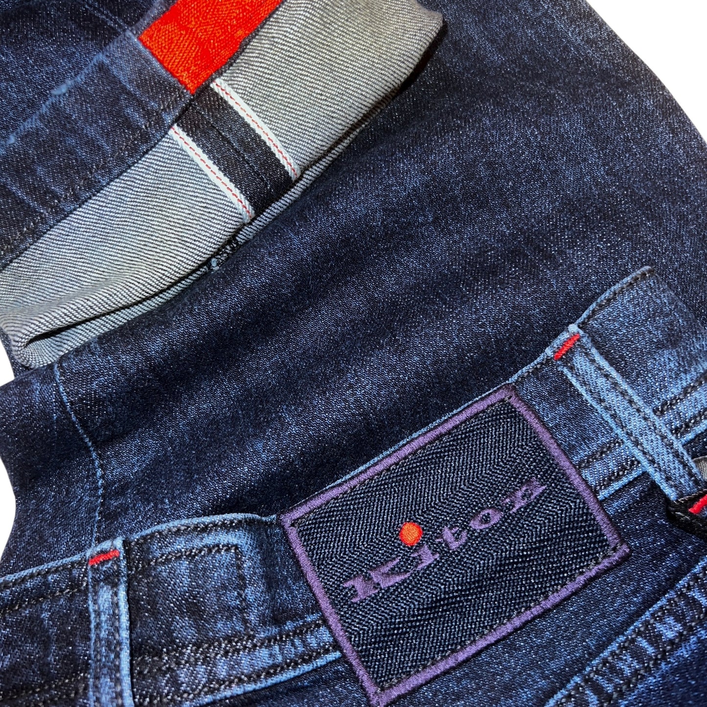 18万 新品 Kiton 総手縫い インディゴ デニム パンツ 30