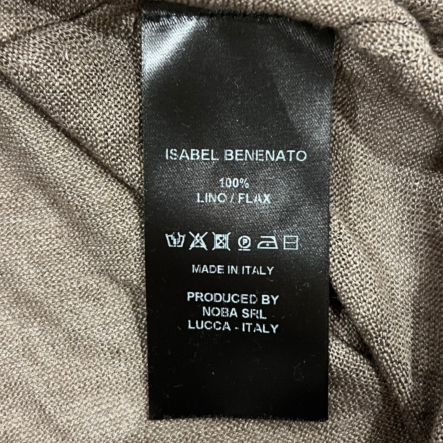 9万 新品 ISABEL BENENATO ITALY 麻 ヘンリー ニット KH