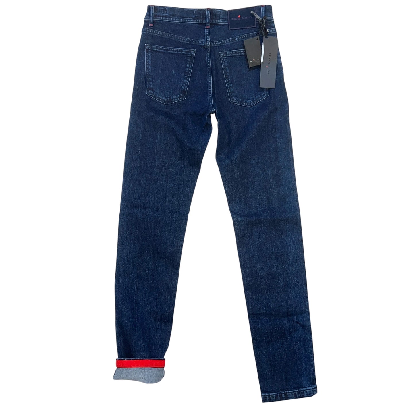 18万 新品 Kiton 総手縫い インディゴ デニム パンツ 30