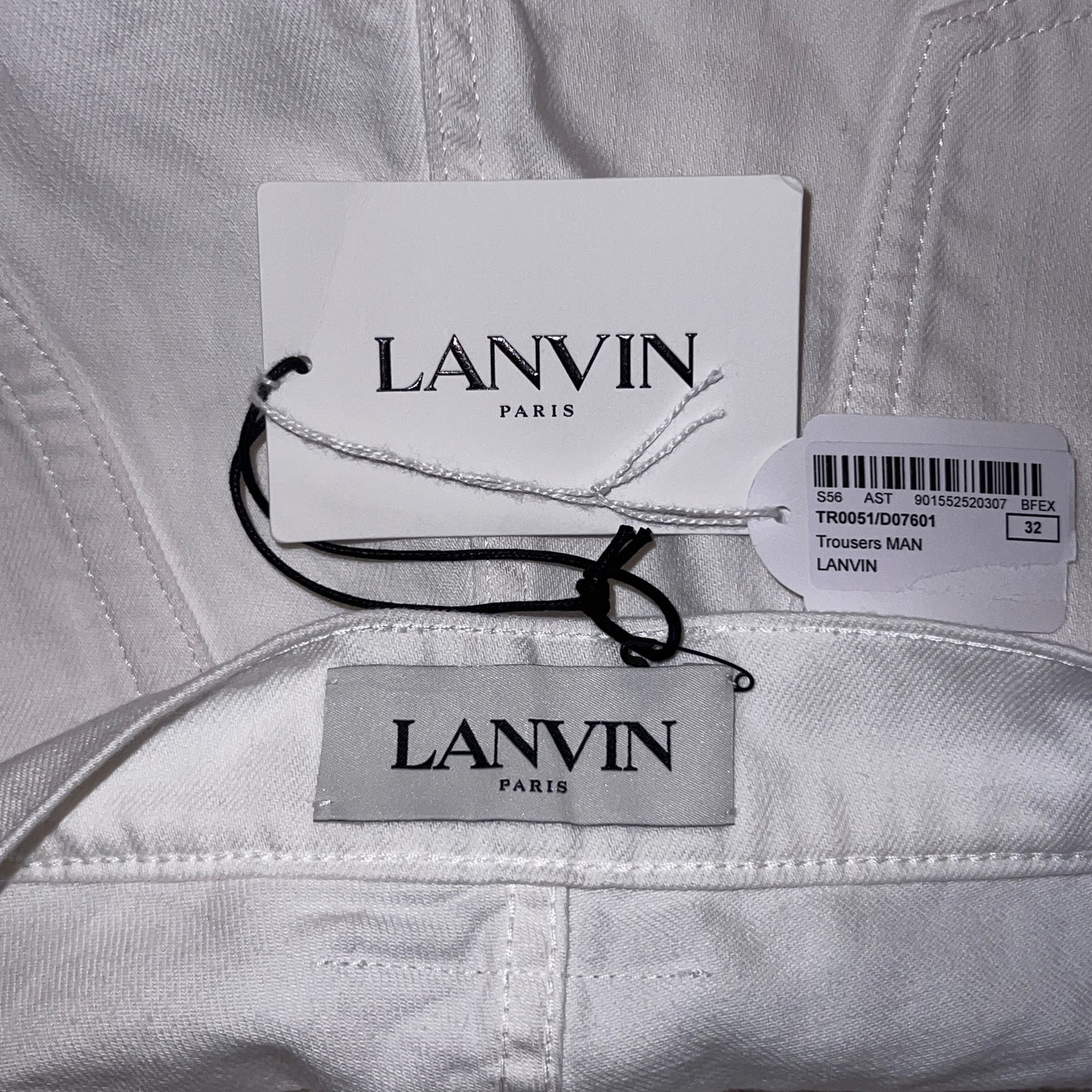 RRP$1050[new] 15万【7日間限定】LANVIN Paris Wide Denim Pants  White 32