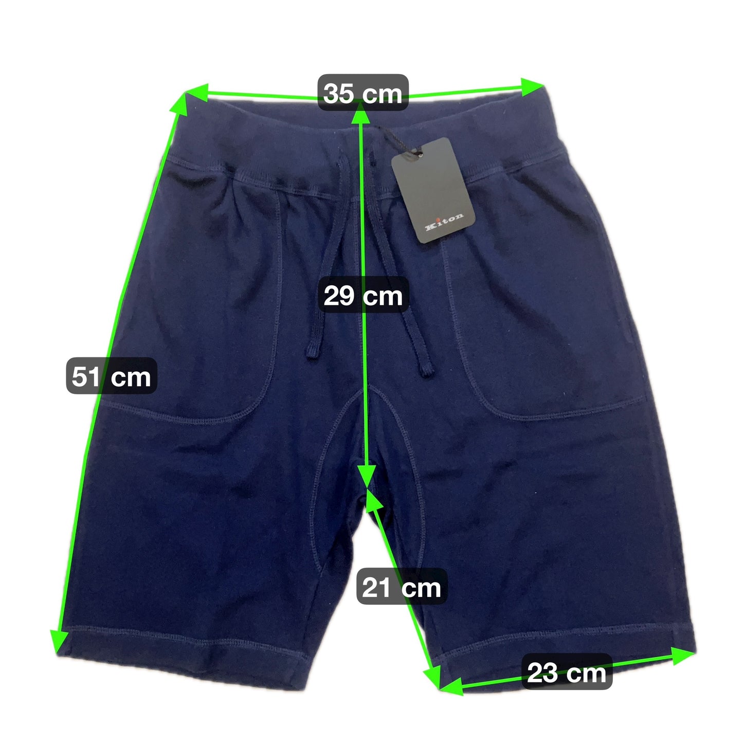 RRP$950 [new] Kiton Cotton100% knit Shorts Dark blue XS