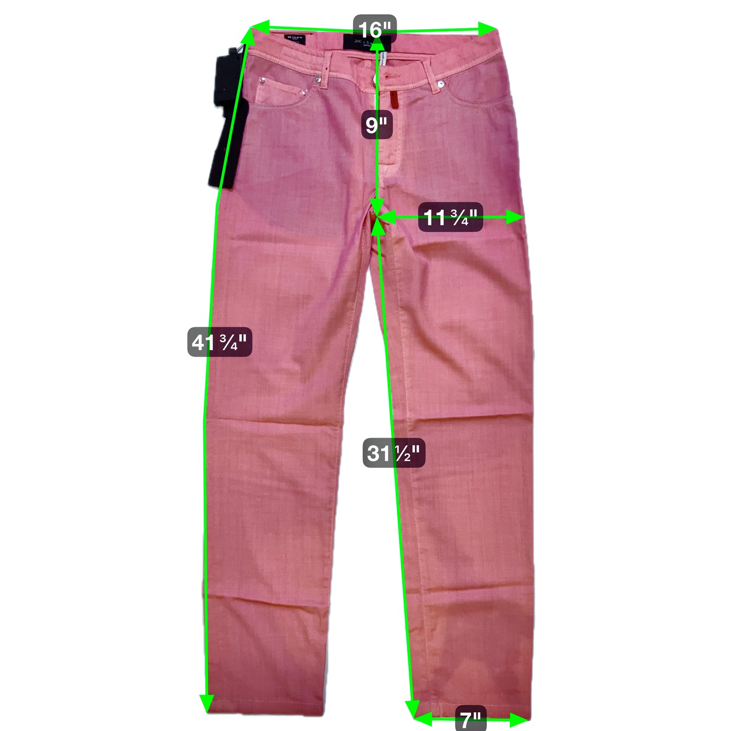 27万 新品 Kiton 総手縫い ウール100% ピンク 5ポケット パンツ 32