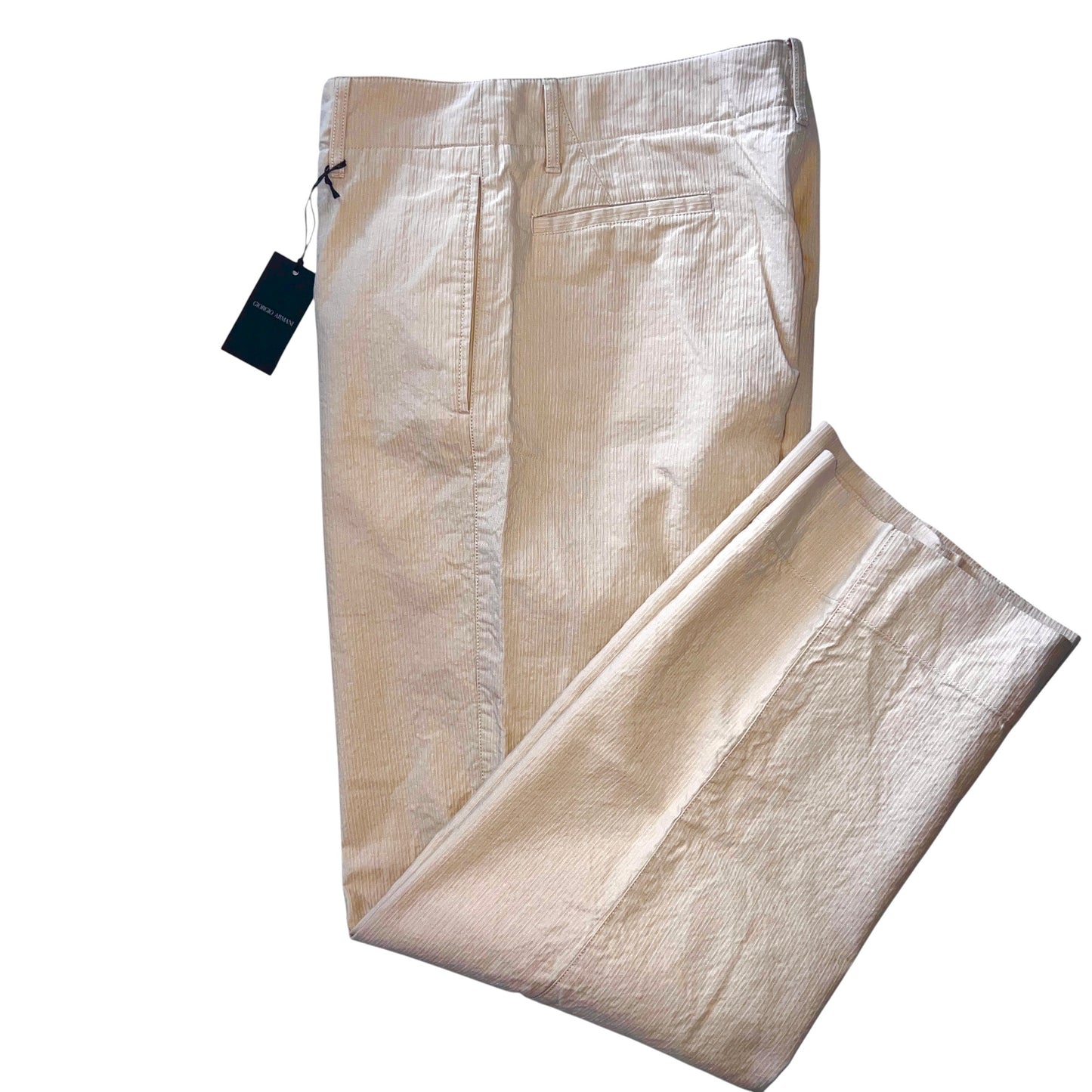 RRP$2050 [new] GIORGIO ARMANI Wide pants Cotton/Linen Beige 50
