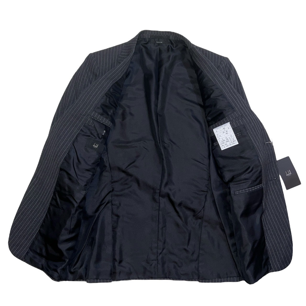 40万 2日限定 DUNHIL ウール ピンストライプ ジャケット グレー/白