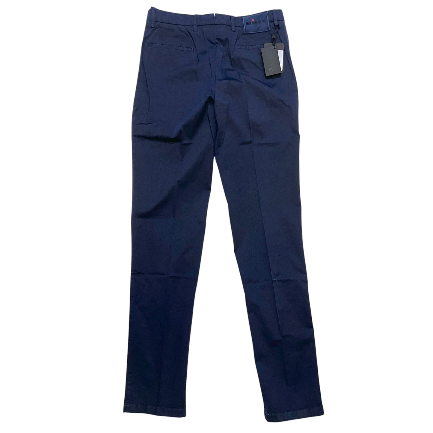 19万 新品 Kiton 総手縫い 洗い ダークブルー チノ パンツ 32