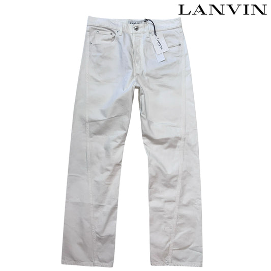 RRP$1050[new] 15万【7日間限定】LANVIN Paris Wide Denim Pants  White 32
