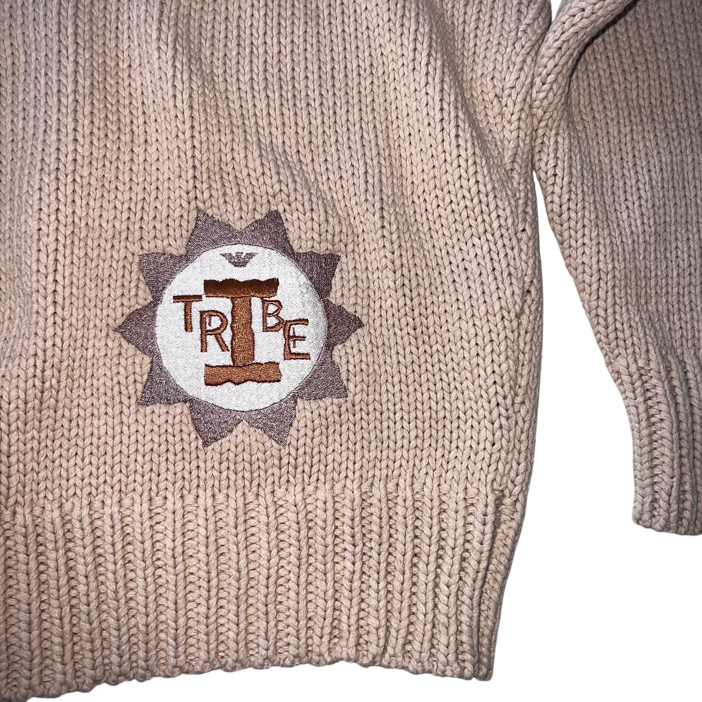 RRP$850 [new] EMPORIO ARMANI Low-gauge Knit beige XL