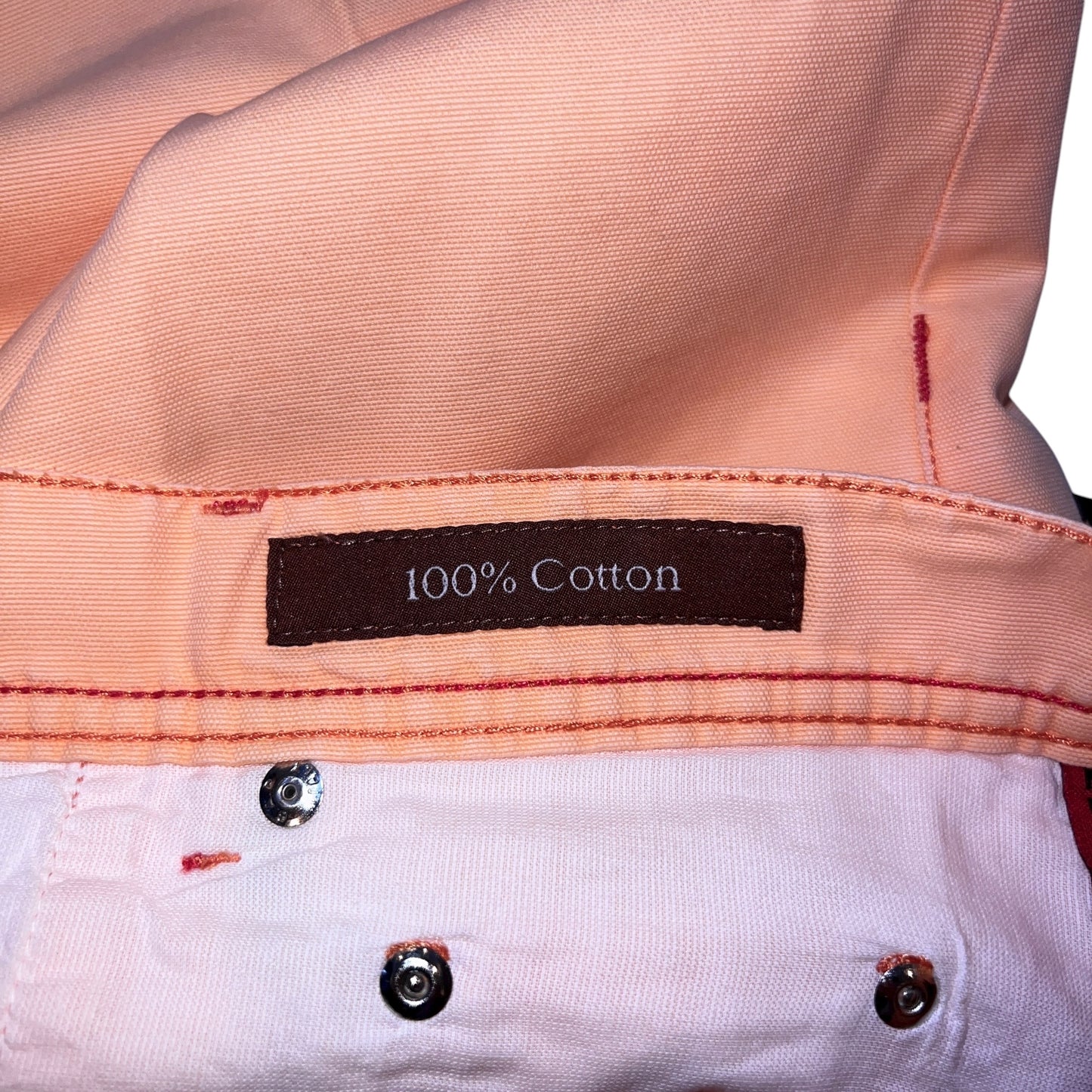 19万 新品 Kiton 総手縫い ダンガリー オレンジ デニム パンツ 32