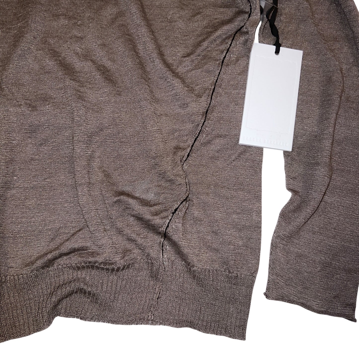 9万 新品 ISABEL BENENATO ITALY 麻 ヘンリー ニット KH